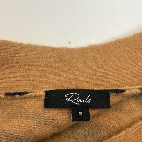 Rails Eleanor Sweater Size S Small Brown Tiger Stripe - Picture 4 of 7